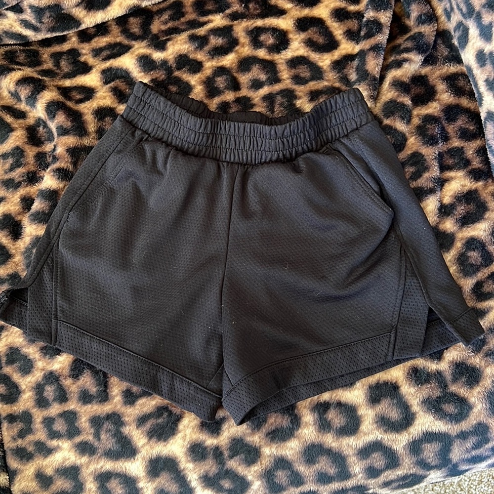 Black athletic shorts